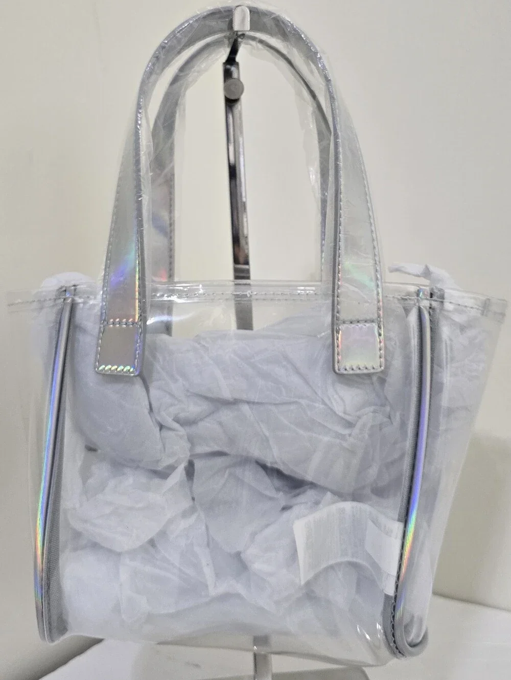 brand new GAP Jelly Logo Mini Tote Purse Clear Iridescent Shimmer Kids Toddlers